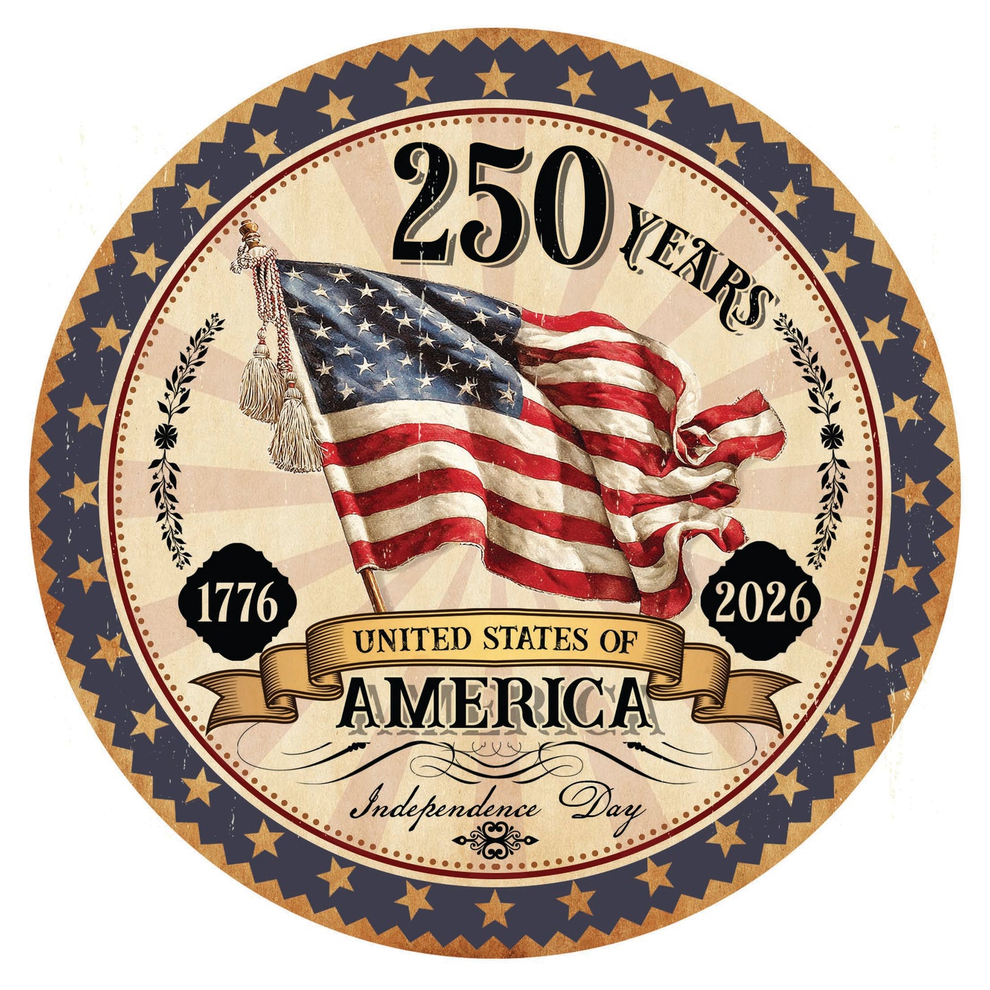 SCSC - 250th Tan Background - Set of 24