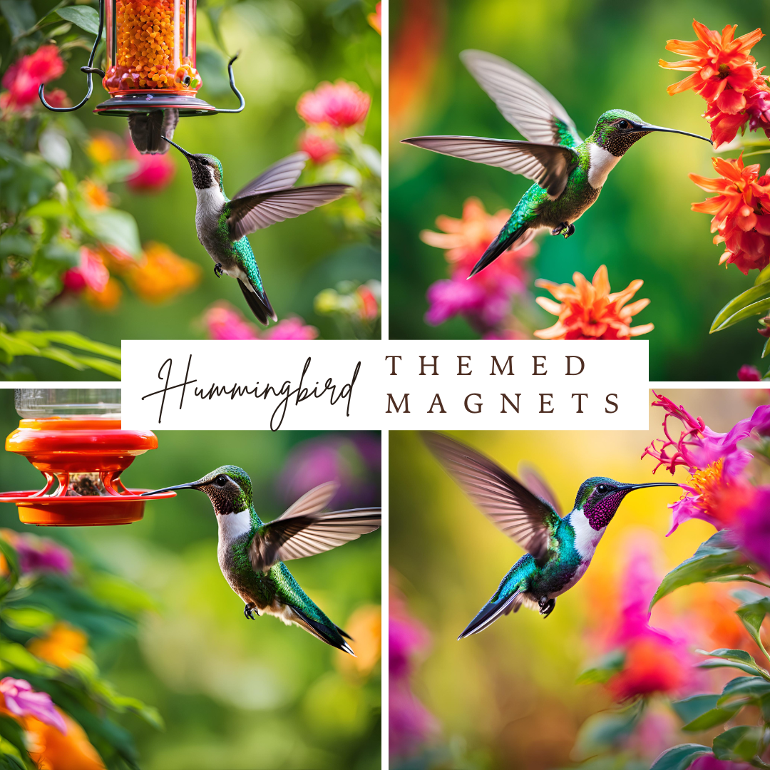 Hummingbird-Themed Magnet Set