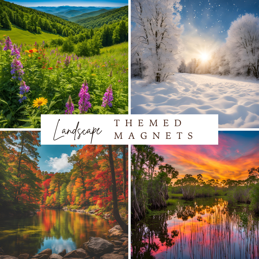 Landscape-Themed Magnet Set