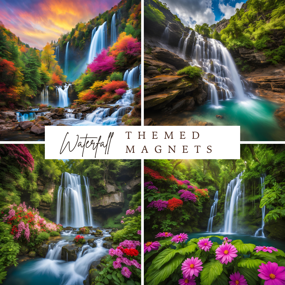 Waterfall-Themed Magnet Set